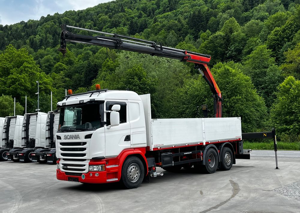 Scania G450 // 6x2// Skrzynia 6.40x2.49 // HDS Palfinger // Oś skrętna podnoszona // - Tovornjak s kesonom, Tovornjak z dvigalom: slika 1 Scania G450 // 6x2// Skrzynia 6.40x2.49 // HDS Palfinger // Oś skrętna podnoszona // - Tovornjak s kesonom, Tovornjak z dvigalom: slika 1