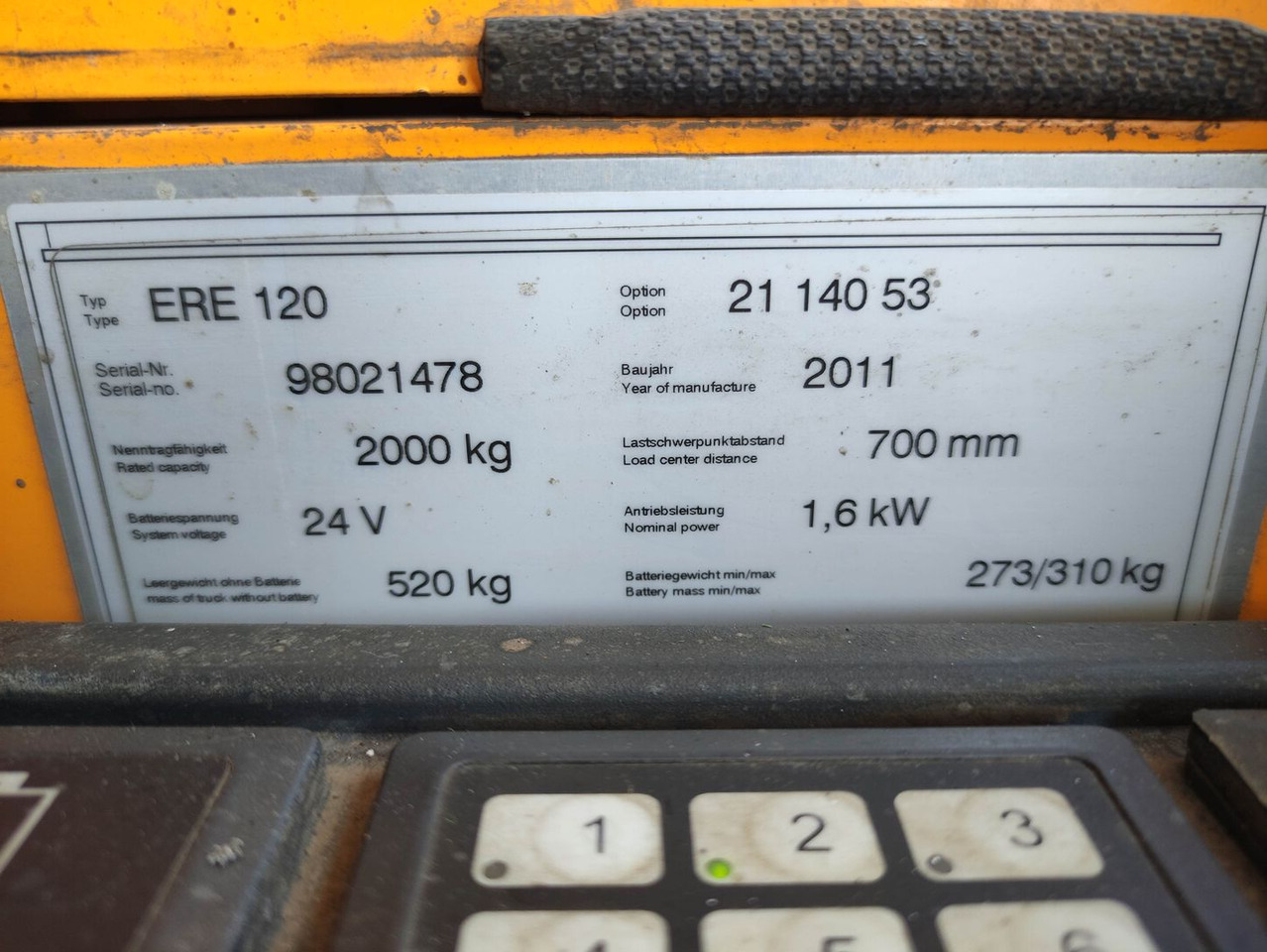 Jungheinrich ERE 120 - Paletni viličar: slika 5 Jungheinrich ERE 120 - Paletni viličar: slika 5