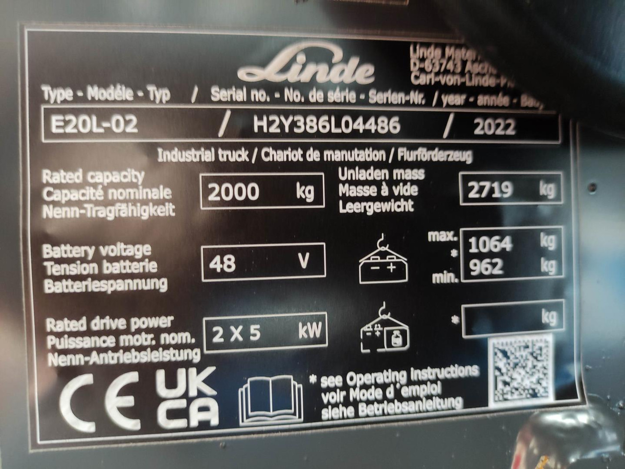 Linde E20L-02-386-EVO *Batterie NEU* - Električni viličar: slika 5 Linde E20L-02-386-EVO *Batterie NEU* - Električni viličar: slika 5