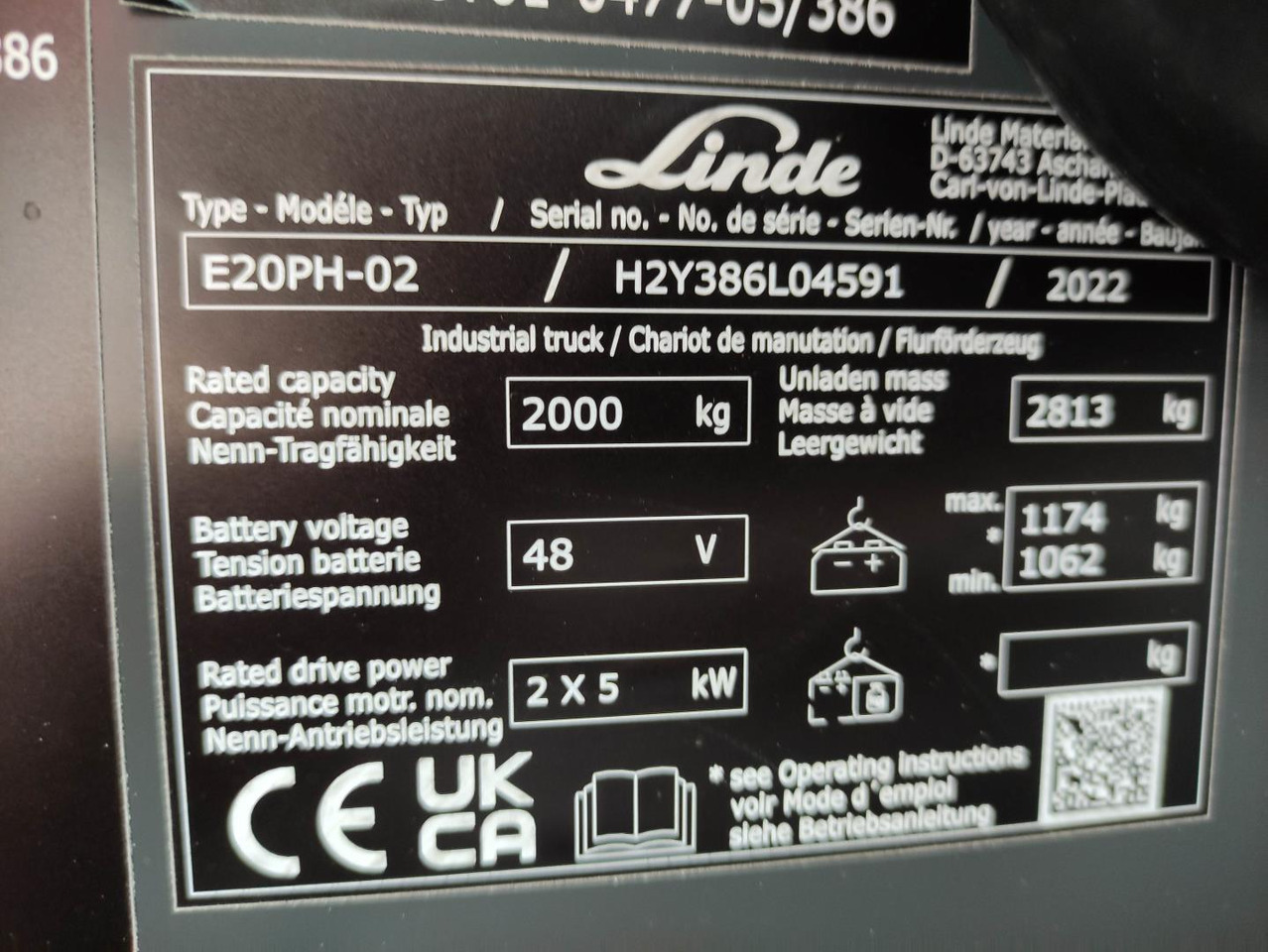 Linde E20PH-02-386-EVO *Batterie NEU* - Električni viličar: slika 5 Linde E20PH-02-386-EVO *Batterie NEU* - Električni viličar: slika 5