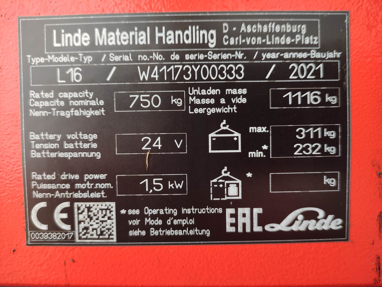 Linde L16i-1173 - Stroj za zlaganje: slika 5 Linde L16i-1173 - Stroj za zlaganje: slika 5