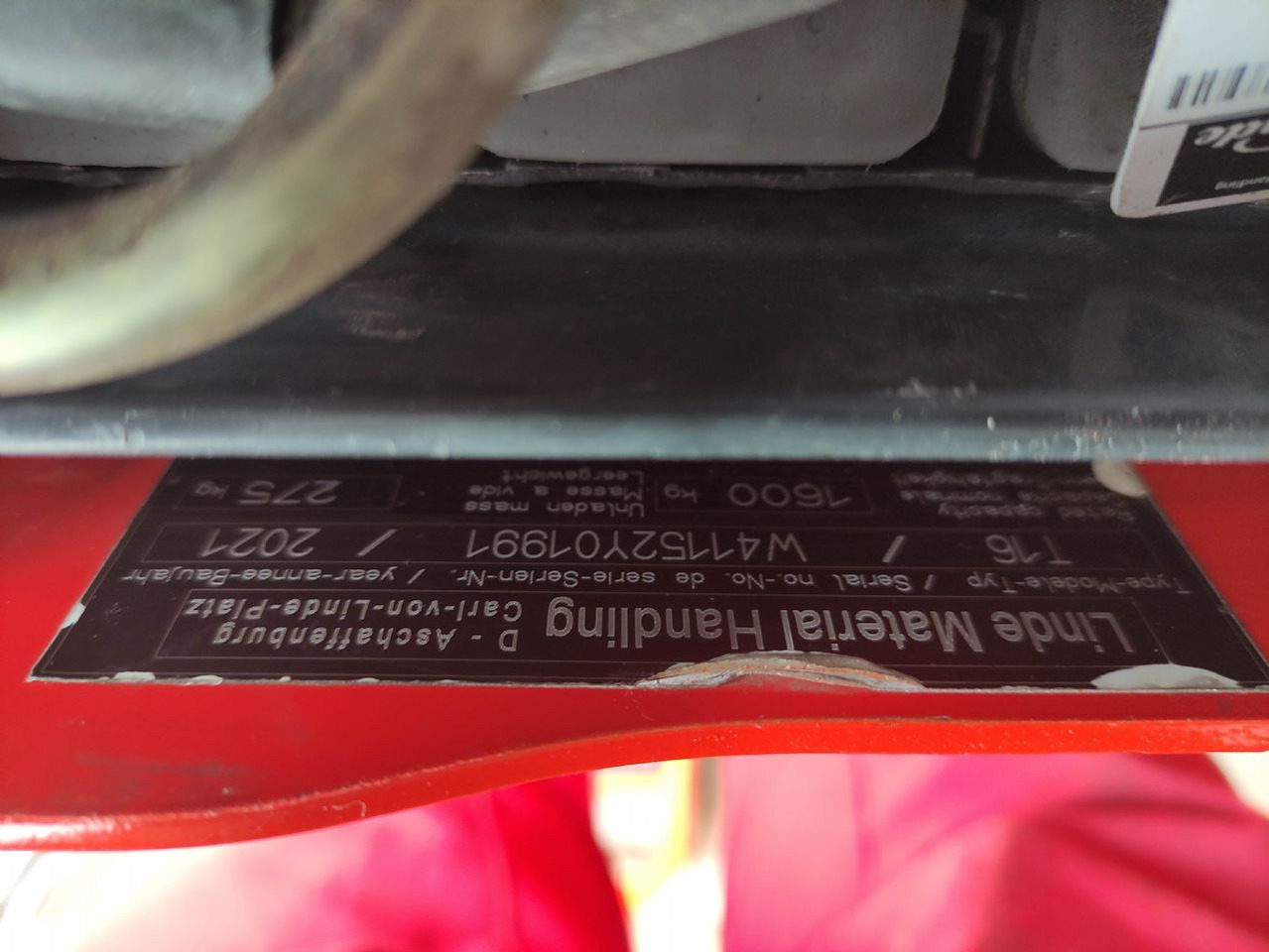 Linde T16-1152 (LACK NEU) - Paletni viličar: slika 5 Linde T16-1152 (LACK NEU) - Paletni viličar: slika 5