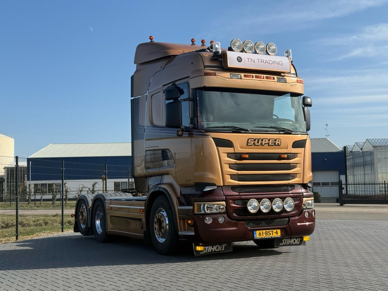 Scania R730 V8 V8, SHOWTRUCK VOLLUCHT, RETARDER, HYDRAULIEK, BOOGIE, ALU WIELEN, LEER. - Vlačilec: slika 2 Scania R730 V8 V8, SHOWTRUCK VOLLUCHT, RETARDER, HYDRAULIEK, BOOGIE, ALU WIELEN, LEER. - Vlačilec: slika 2