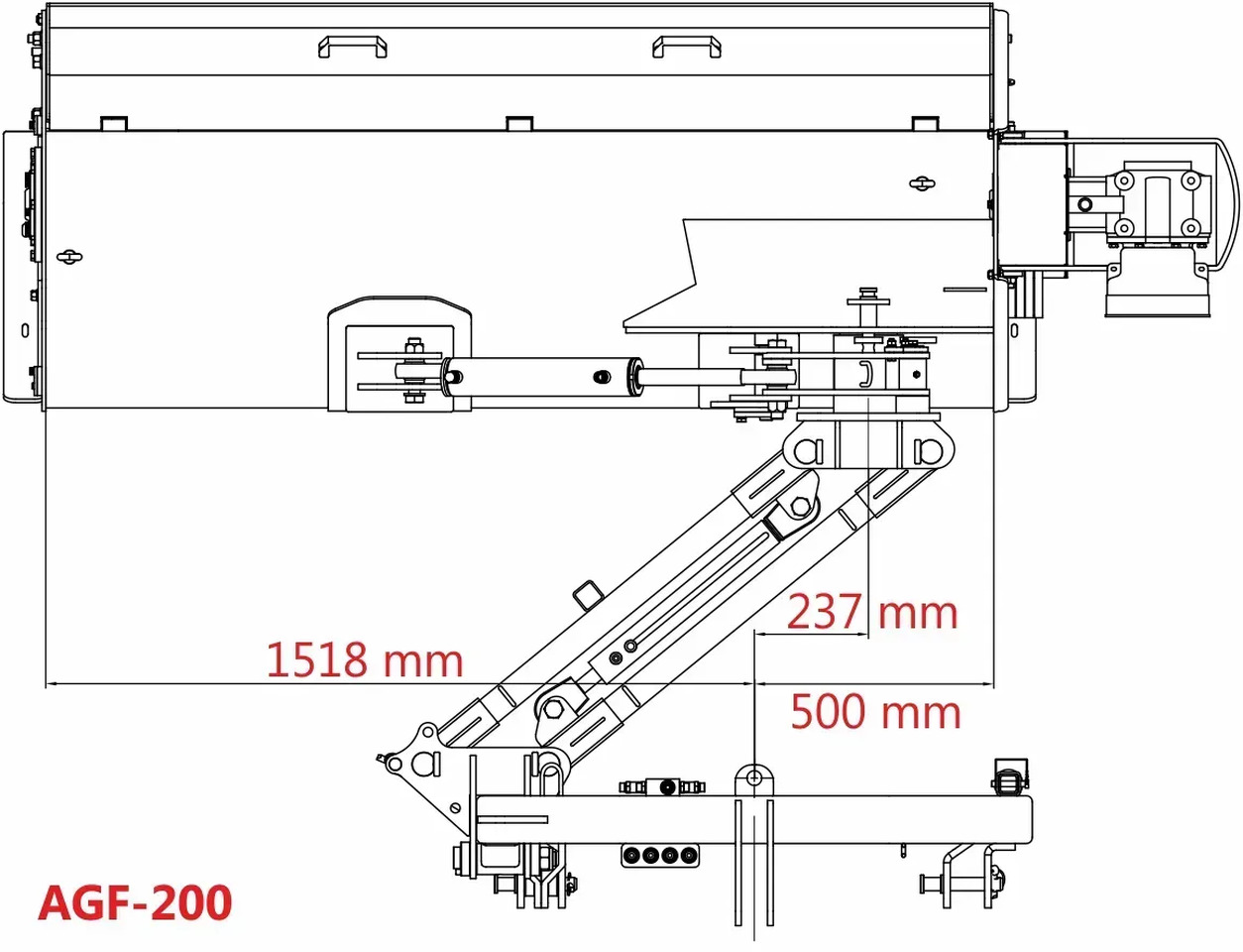 Kosiarka bijakowa Jansen AGF-200 tylno-boczna hydrauliczna z unoszoną pokrywą - Mulčer kladivar: slika 2 Kosiarka bijakowa Jansen AGF-200 tylno-boczna hydrauliczna z unoszoną pokrywą - Mulčer kladivar: slika 2