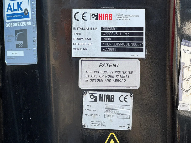 Tovornjak z dvigalom DAF CF 85.360 8x2*6 HIAB 42T/m Crane: slika 16