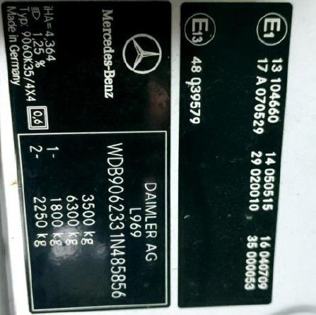 Dostavno vozilo s ponjavo, Dostavno vozilo z dvojno kabino Mercedes-Benz Sprinter II DoKa 316 CDI 4X4 Pritsche 6 Sitze: slika 26