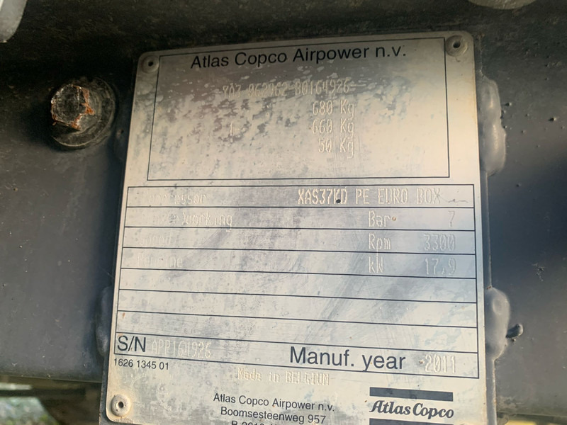 Atlas-Copco XAS 37 kd NVT - Zračni kompresor: slika 5 Atlas-Copco XAS 37 kd NVT - Zračni kompresor: slika 5