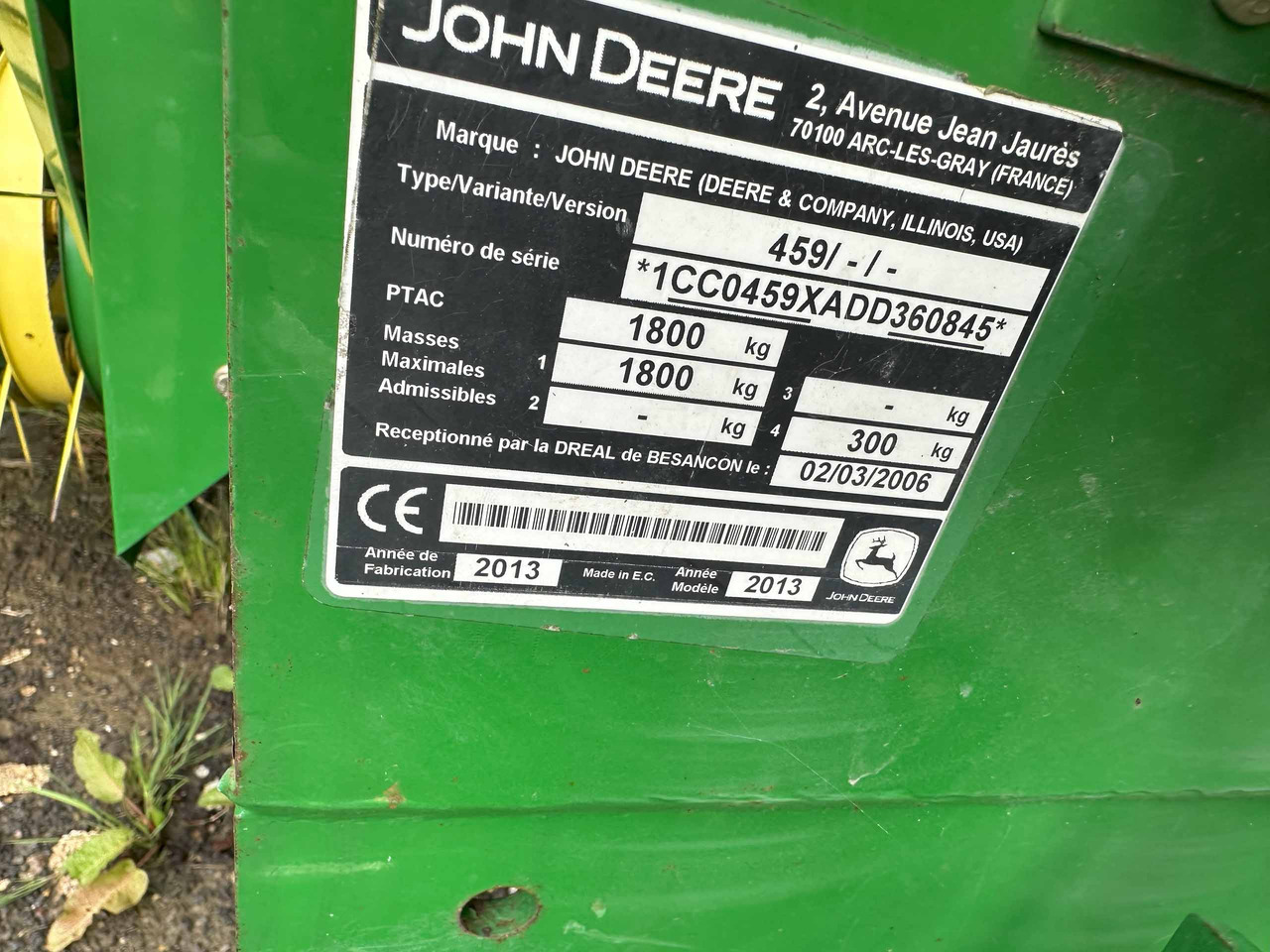 John Deere 459 baler - Balirka za kvadratne bale: slika 5 John Deere 459 baler - Balirka za kvadratne bale: slika 5