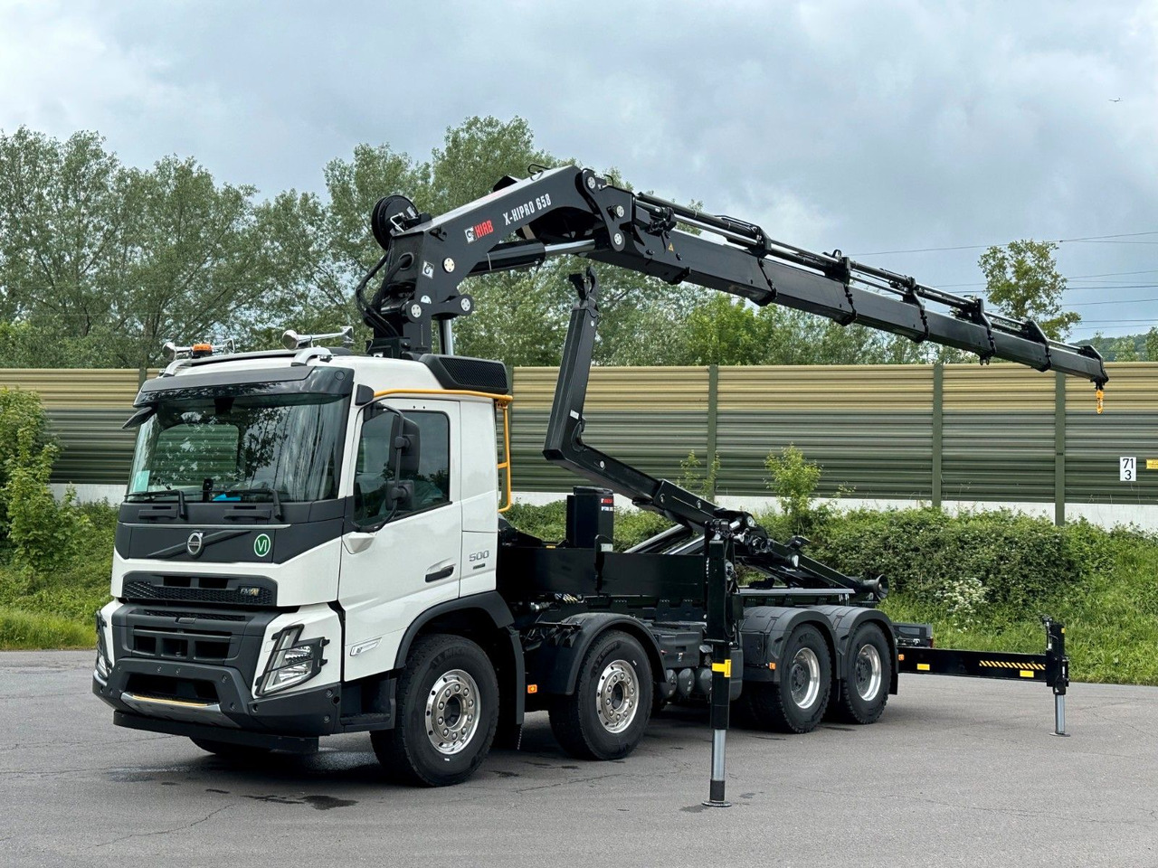 Volvo FMX 500 8x4 Abrollkipper + Kran Hiab 658-6 - Kotalni prekucni tovornjak, Tovornjak z dvigalom: slika 1 Volvo FMX 500 8x4 Abrollkipper + Kran Hiab 658-6 - Kotalni prekucni tovornjak, Tovornjak z dvigalom: slika 1