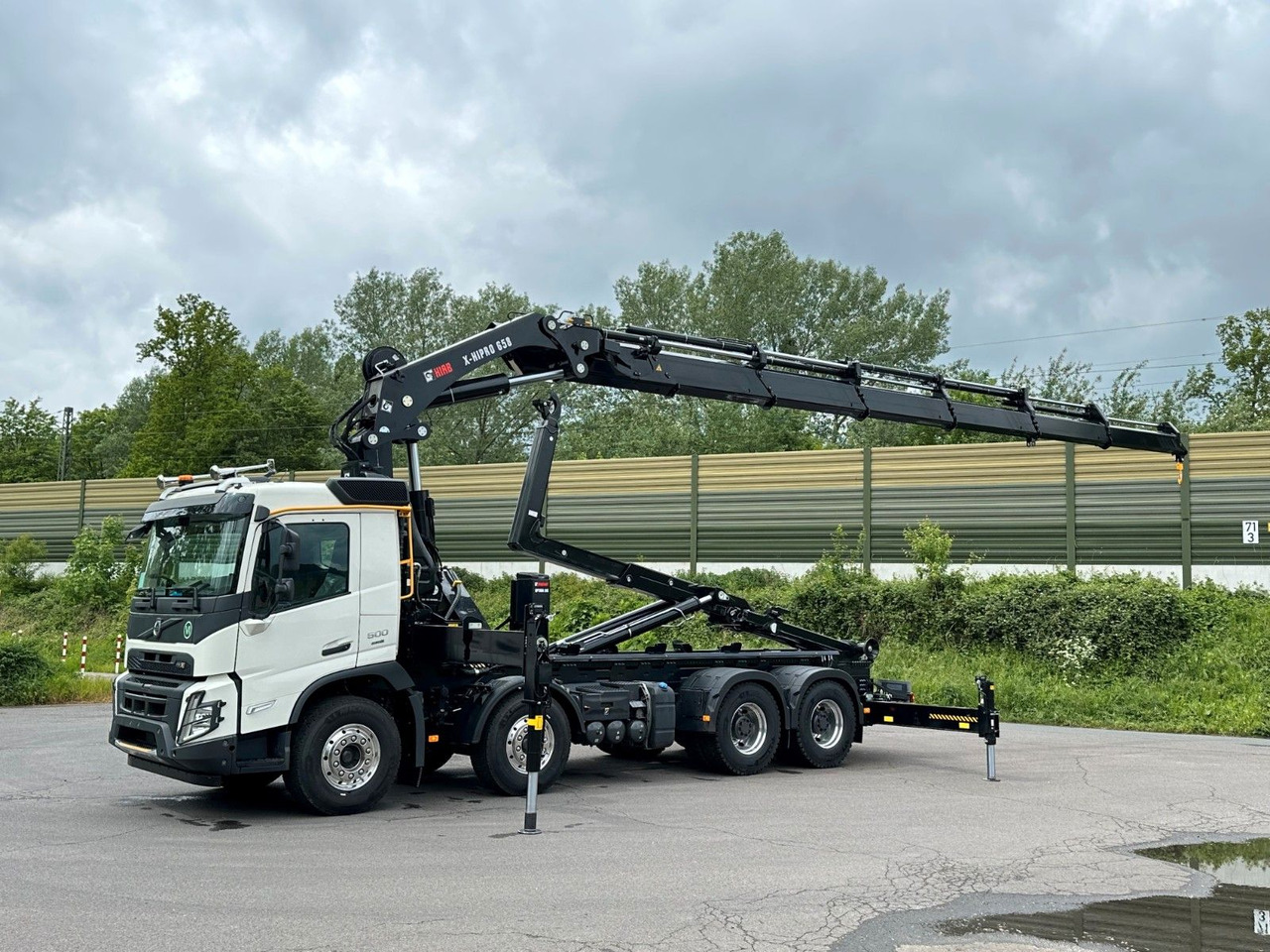 Volvo FMX 500 8x4 Abrollkipper + Kran Hiab 658-6 - Kotalni prekucni tovornjak, Tovornjak z dvigalom: slika 1 Volvo FMX 500 8x4 Abrollkipper + Kran Hiab 658-6 - Kotalni prekucni tovornjak, Tovornjak z dvigalom: slika 1
