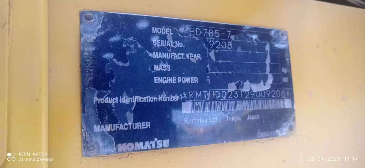 KOMATSU HD785-7 - Togi demper/ Demper za skale: slika 2 KOMATSU HD785-7 - Togi demper/ Demper za skale: slika 2