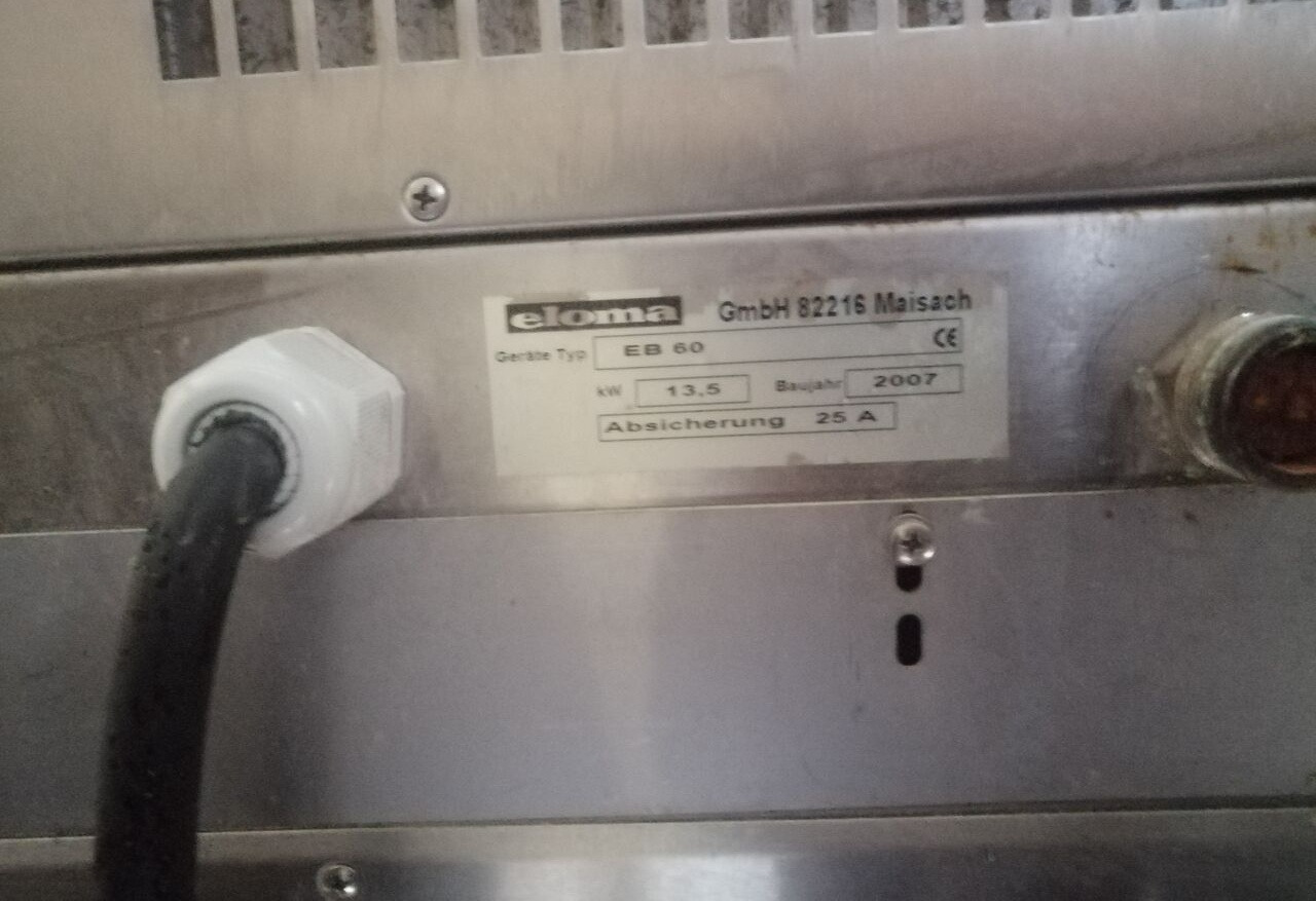 Eloma Bakmaster EBC160+EB60 - Pekarska oprema: slika 5 Eloma Bakmaster EBC160+EB60 - Pekarska oprema: slika 5