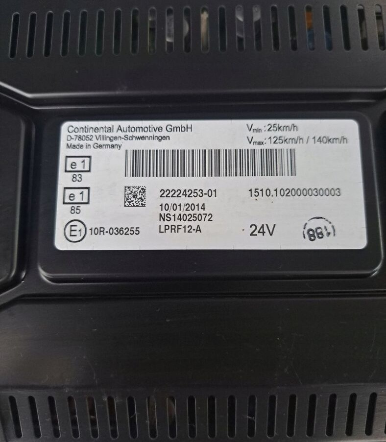 CONTINENTAL ZEGARY LICZNIKI AUTOMAT RENAULT GAMA T RANGE 22224253 - Armaturna plošča za Tovornjak: slika 3 CONTINENTAL ZEGARY LICZNIKI AUTOMAT RENAULT GAMA T RANGE 22224253 - Armaturna plošča za Tovornjak: slika 3