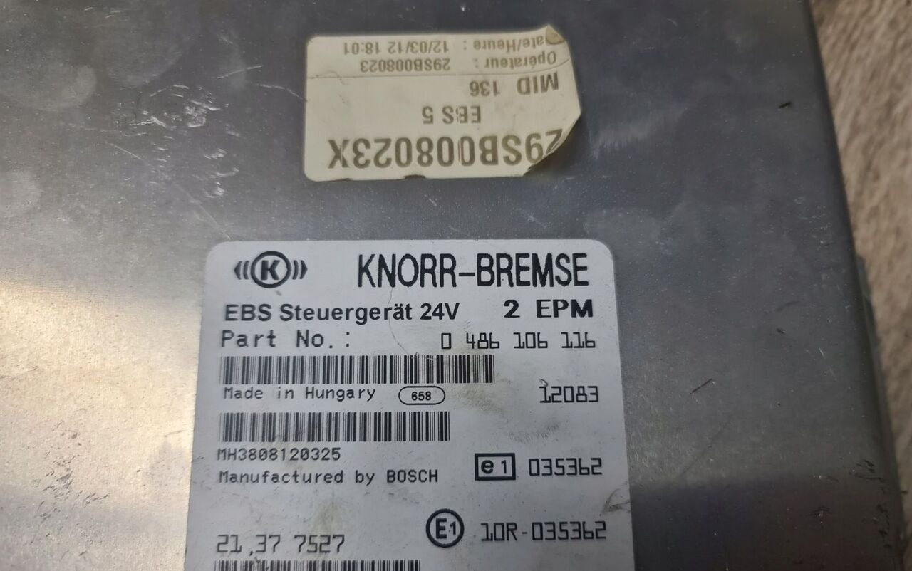 Knorr-Bremse 1 Renault Midlum DXi / Volvo FL FE - ECU za Tovornjak: slika 2 Knorr-Bremse 1 Renault Midlum DXi / Volvo FL FE - ECU za Tovornjak: slika 2