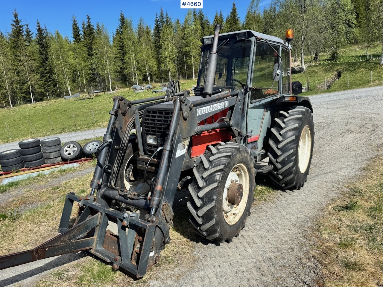 1989 Valmet 455 4x4 w/ Front loader - Traktor: slika 1 1989 Valmet 455 4x4 w/ Front loader - Traktor: slika 1