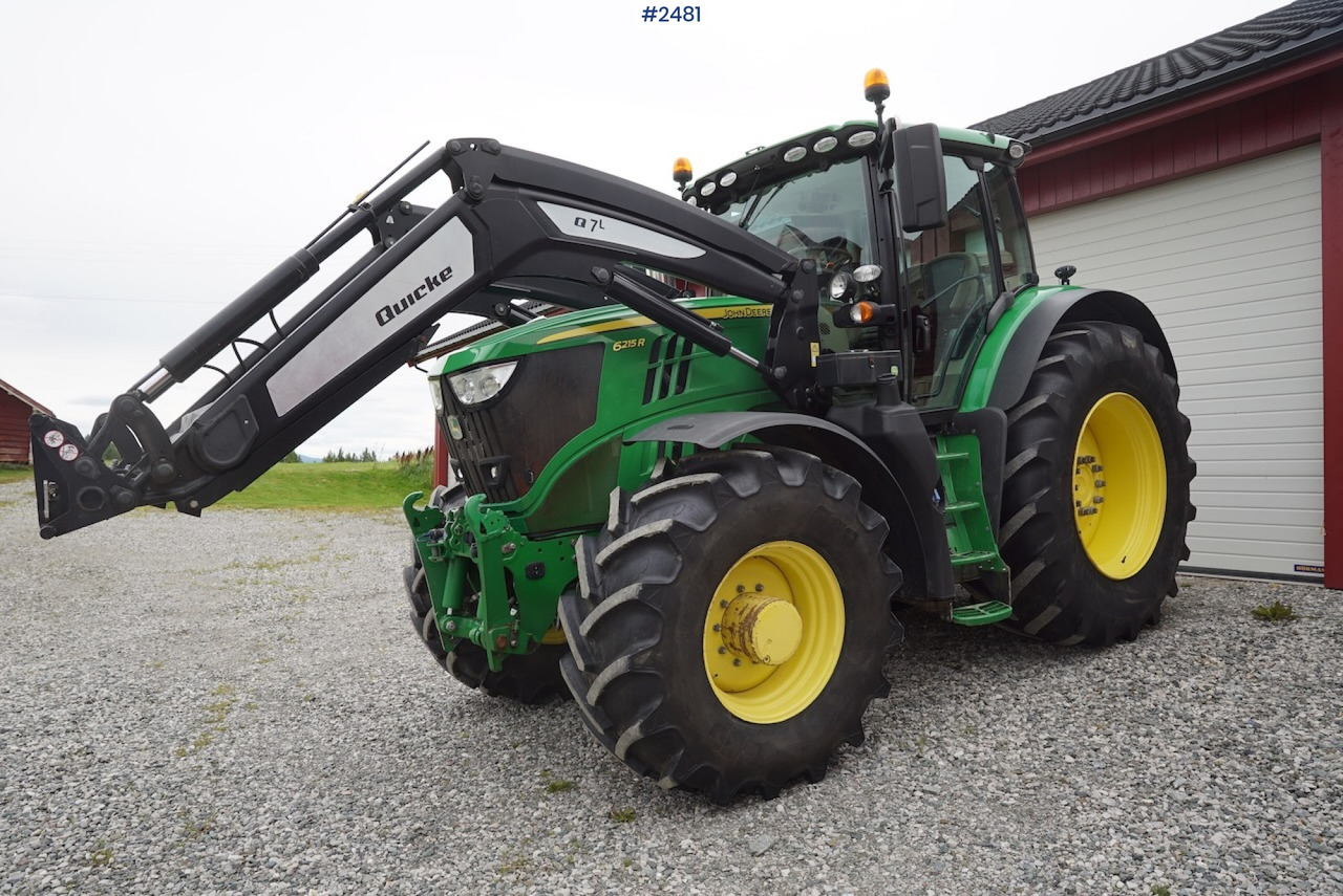 2017 John Deere 6215R w/Quicke loader and front hydraulics - Traktor: slika 2 2017 John Deere 6215R w/Quicke loader and front hydraulics - Traktor: slika 2