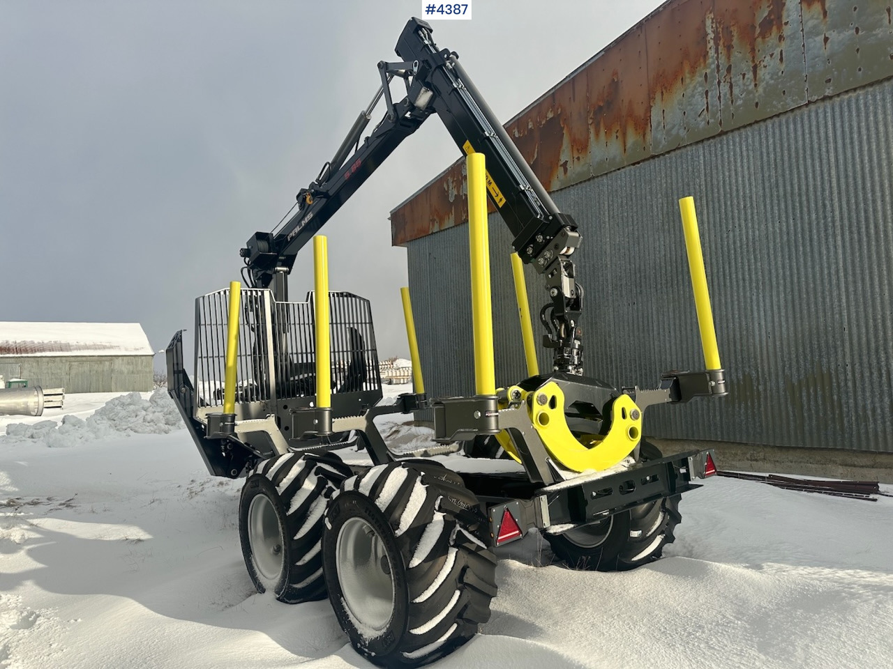 Prikolica za prevoz lesa 2023 Palms u12 timber trailer w/ Palms 5,85 krane. Never used.: slika 6