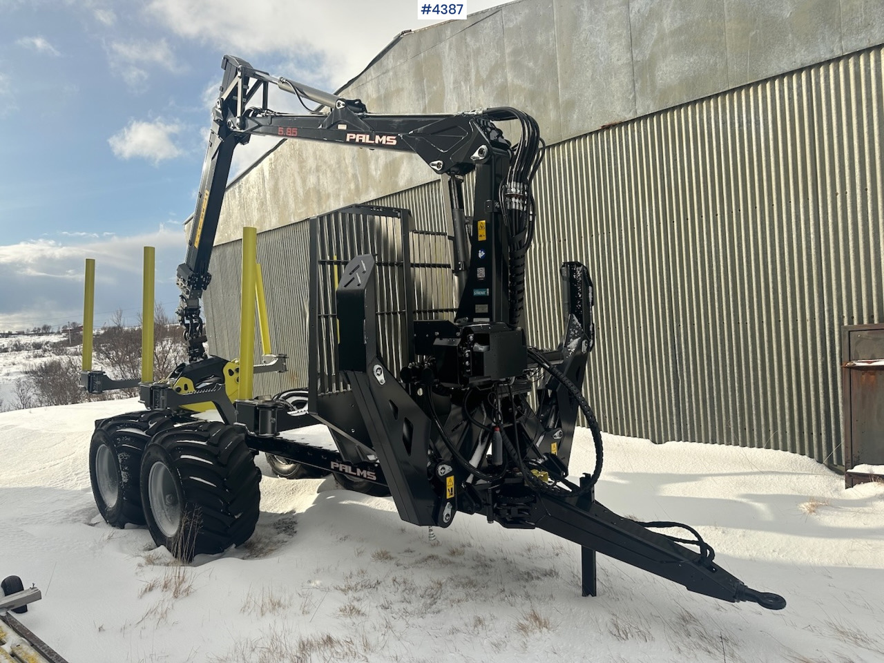 2023 Palms u12 timber trailer w/ Palms 5,85 krane. Never used. - Prikolica za prevoz lesa: slika 1 2023 Palms u12 timber trailer w/ Palms 5,85 krane. Never used. - Prikolica za prevoz lesa: slika 1