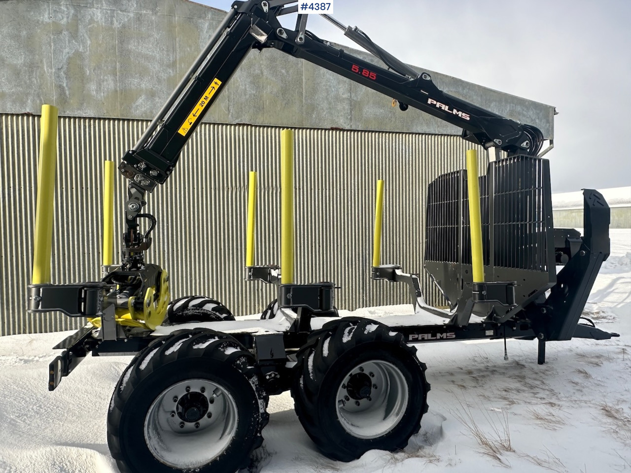 Prikolica za prevoz lesa 2023 Palms u12 timber trailer w/ Palms 5,85 krane. Never used.: slika 9