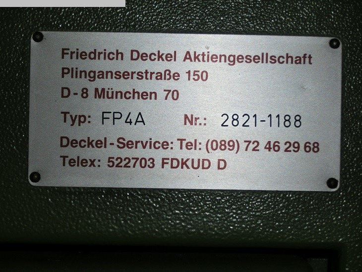 DECKEL FB4A - Rezkalni stroj: slika 4 DECKEL FB4A - Rezkalni stroj: slika 4