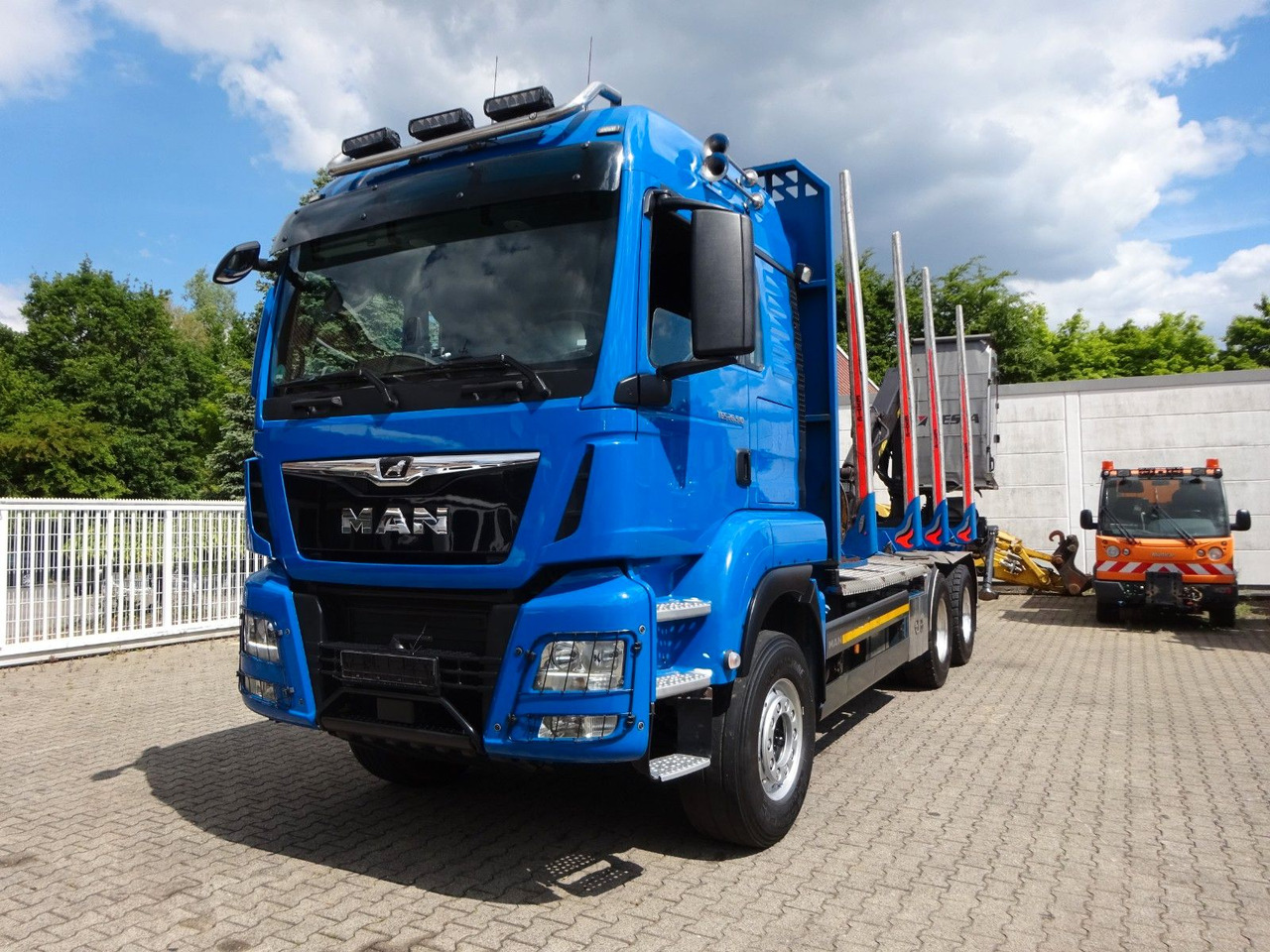 Tovornjak za prevoz lesa, Tovornjak z dvigalom MAN 26.510 mit KESLA 2112 Holzkran+Kabine+Greifer: slika 7