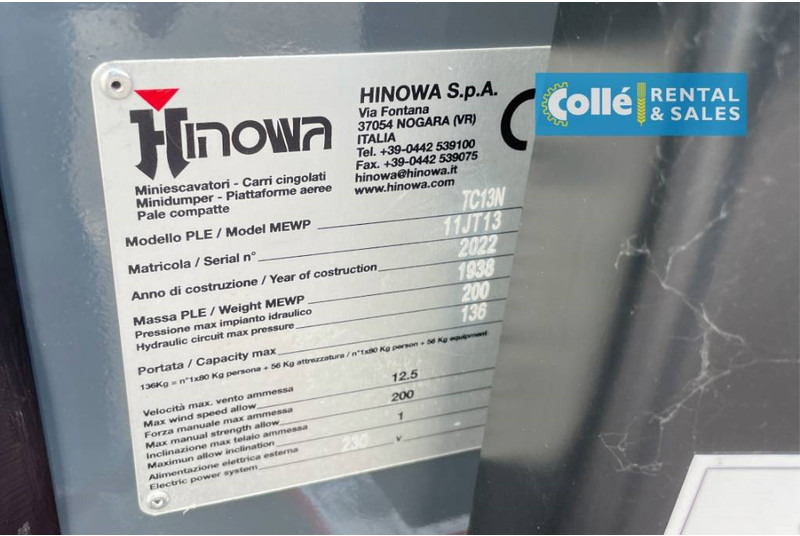 Hinowa TC13N | 2022 lizing Hinowa TC13N | 2022: slika 11 Hinowa TC13N | 2022 lizing Hinowa TC13N | 2022: slika 11