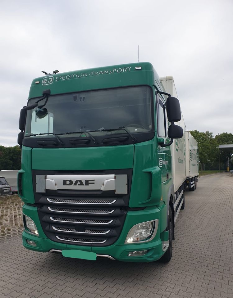 DAF XF ZESTAW TANDEM 2021 ORYGINALNY PRZEBIEG z Niemiec / PRZEJAZDOWY Z WINDĄ / - Tovornjak zabojnik: slika 1 DAF XF ZESTAW TANDEM 2021 ORYGINALNY PRZEBIEG z Niemiec / PRZEJAZDOWY Z WINDĄ / - Tovornjak zabojnik: slika 1