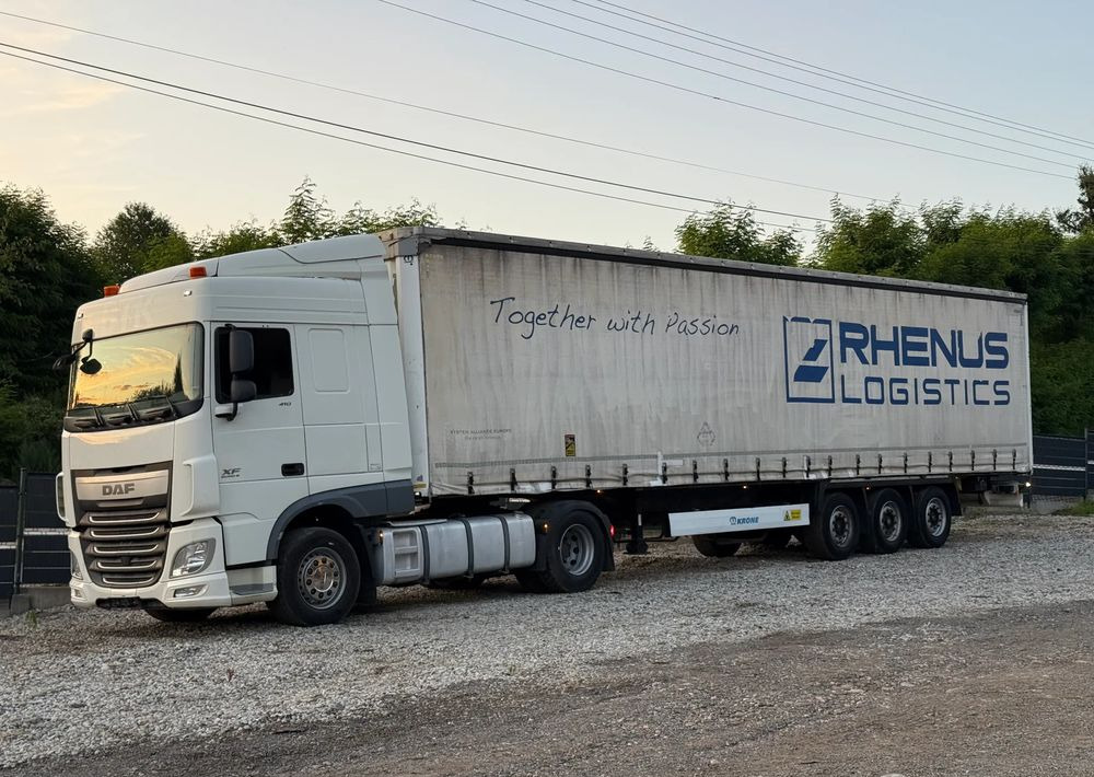 DAF * Zestaw * DAF 106 Euro 6 + Naczepa Krone * Bardzo Dobry Stan - Vlačilec, Polprikolica s ponjavo: slika 1 DAF * Zestaw * DAF 106 Euro 6 + Naczepa Krone * Bardzo Dobry Stan - Vlačilec, Polprikolica s ponjavo: slika 1