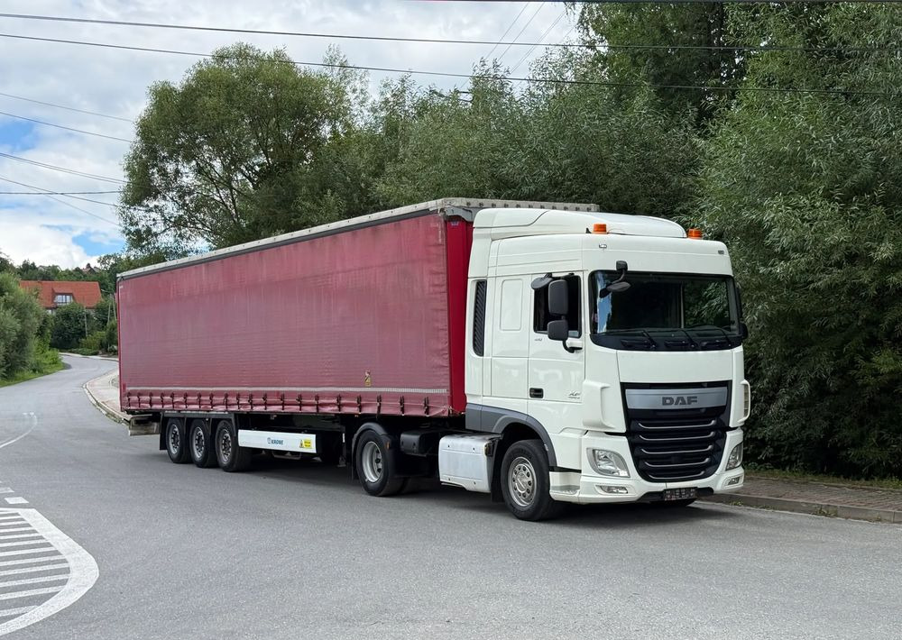 DAF * Zestaw * DAF 106 Euro 6 + Naczepa Krone * Bardzo Dobry Stan - Vlačilec, Polprikolica s ponjavo: slika 2 DAF * Zestaw * DAF 106 Euro 6 + Naczepa Krone * Bardzo Dobry Stan - Vlačilec, Polprikolica s ponjavo: slika 2