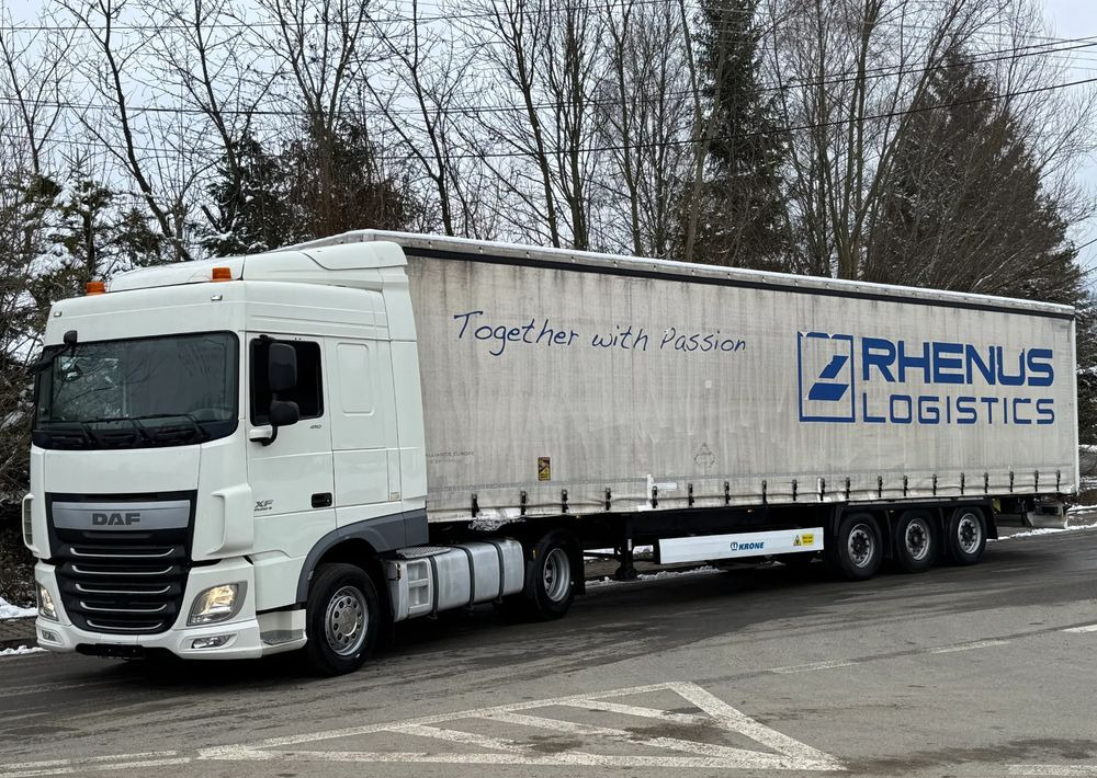 DAF * Zestaw * DAF 106 Euro 6 + Naczepa Krone * Bardzo Dobry Stan - Vlačilec, Polprikolica s ponjavo: slika 1 DAF * Zestaw * DAF 106 Euro 6 + Naczepa Krone * Bardzo Dobry Stan - Vlačilec, Polprikolica s ponjavo: slika 1