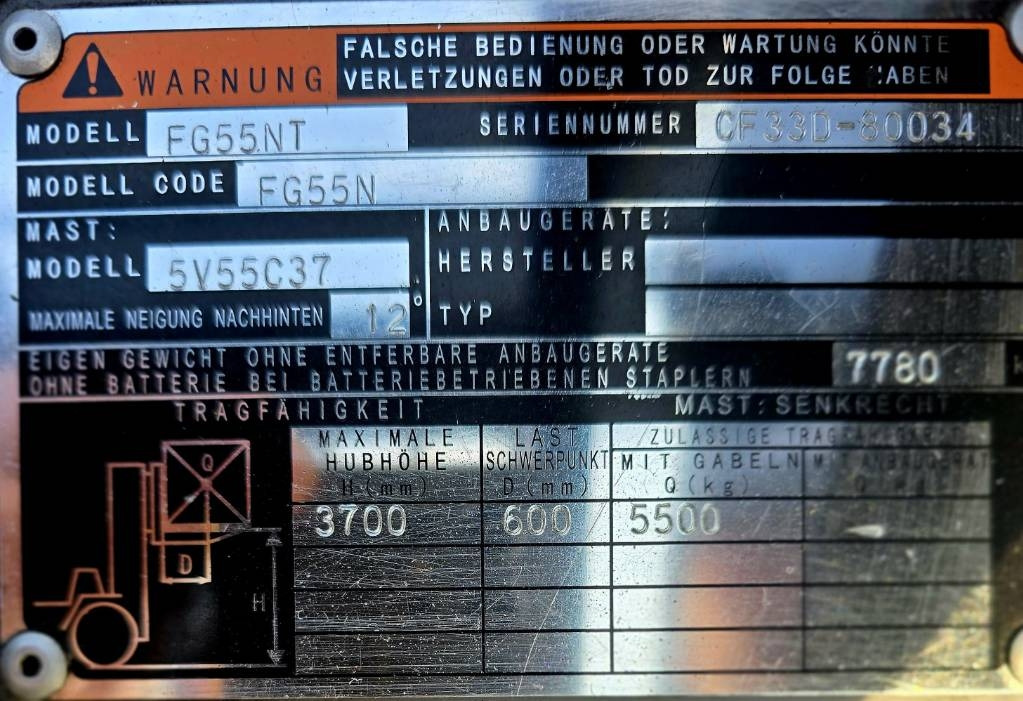 Mitsubishi FG 55 NT  - Plinski viličar: slika 3 Mitsubishi FG 55 NT  - Plinski viličar: slika 3