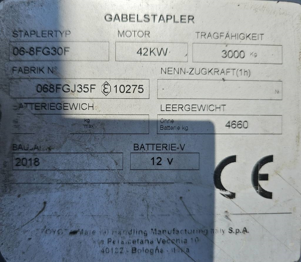 Plinski viličar Toyota 8 FG 30 F: slika 8 Plinski viličar Toyota 8 FG 30 F: slika 8