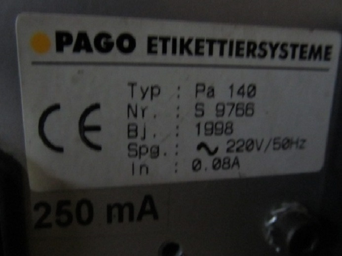 AUTO.ETIKETTENSPENDER PAGO 140 - Tiskarski stroj: slika 4 AUTO.ETIKETTENSPENDER PAGO 140 - Tiskarski stroj: slika 4