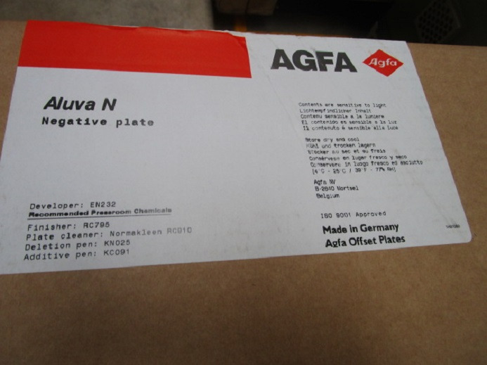 450 x NEUE DRUCKPLATTEN ALUVA N 15 NEGATIVE PLATE (510 x 400 mm) - Rezervni deli za Tiskarski stroj: slika 5 450 x NEUE DRUCKPLATTEN ALUVA N 15 NEGATIVE PLATE (510 x 400 mm) - Rezervni deli za Tiskarski stroj: slika 5