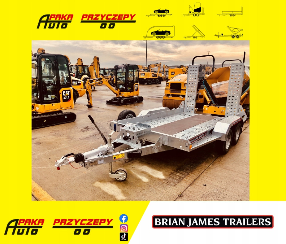 PRZYCZEPA LAWETA KOPARKI MINIKOPARKI 3500KG 370CM / EXCAVATOR MINI EXCAVATOR TRANSPORTER TRAILER 3500KG 370CM - Prikolica za prevoz strojev: slika 1 PRZYCZEPA LAWETA KOPARKI MINIKOPARKI 3500KG 370CM / EXCAVATOR MINI EXCAVATOR TRANSPORTER TRAILER 3500KG 370CM - Prikolica za prevoz strojev: slika 1