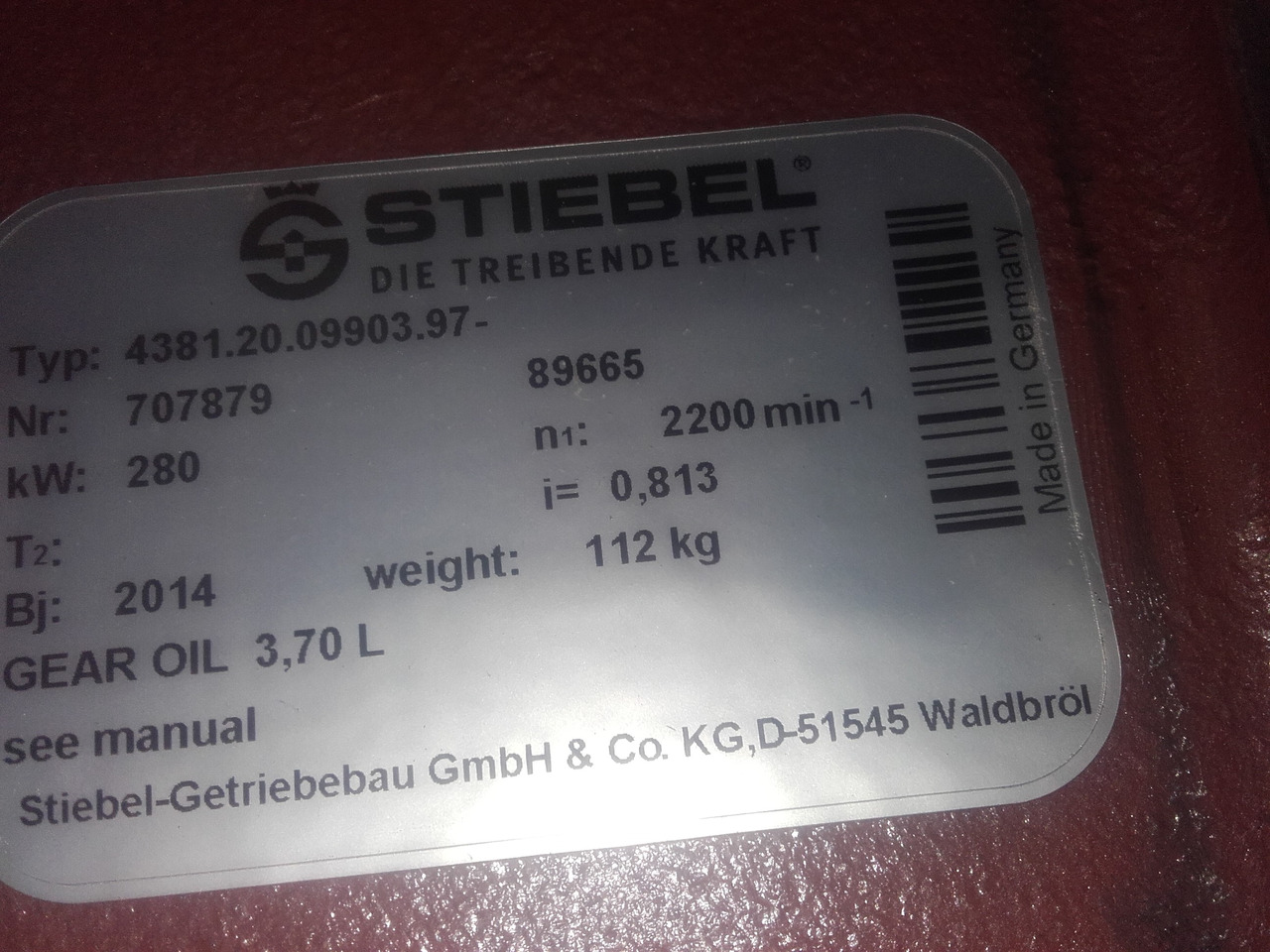 Stiebel Getribe 4381.20.09903.97 Stiebel Gearbox - Menjalnik za Gozdarska oprema: slika 2 Stiebel Getribe 4381.20.09903.97 Stiebel Gearbox - Menjalnik za Gozdarska oprema: slika 2