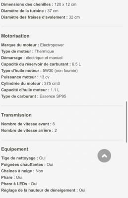 Snežni puhalnik Fraise à neige thermique sur chenilles: slika 8 Snežni puhalnik Fraise à neige thermique sur chenilles: slika 8