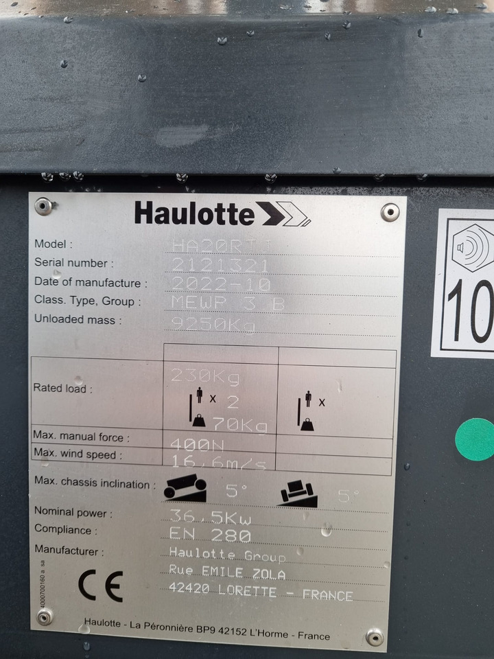 HAULOTTE HA 20 RTJ lizing HAULOTTE HA 20 RTJ: slika 7