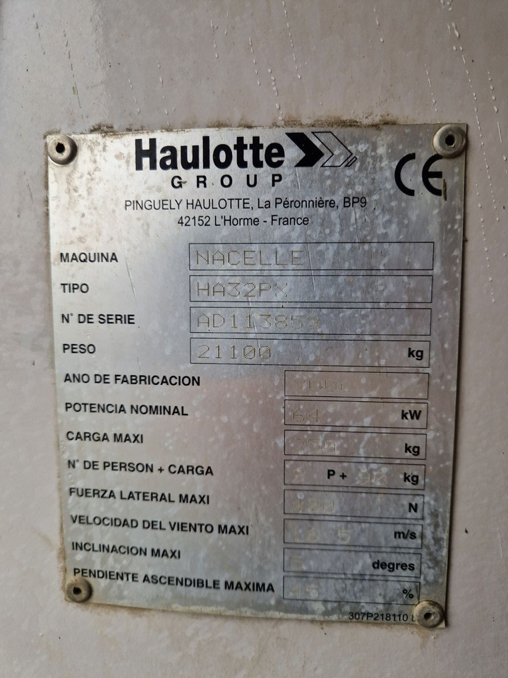 HAULOTTE HA 32 PX - Zglobna dvižna ploščad: slika 5 HAULOTTE HA 32 PX - Zglobna dvižna ploščad: slika 5