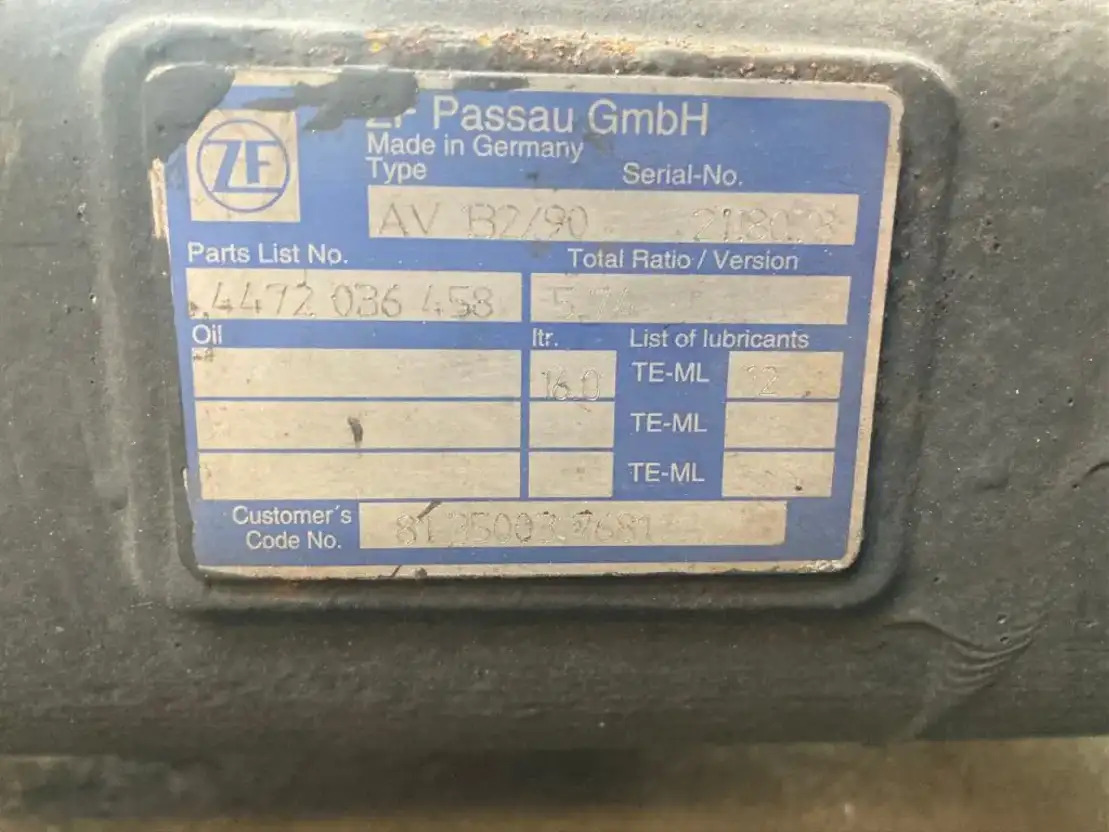 MAN Hinterachse Axis ZF AV132/90 5,74 4472036458 MAN Lions City A21 - Zadnja os za Avtobus: slika 2 MAN Hinterachse Axis ZF AV132/90 5,74 4472036458 MAN Lions City A21 - Zadnja os za Avtobus: slika 2