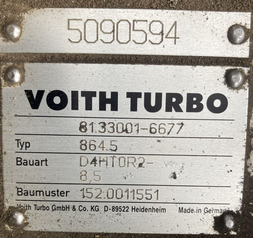 MAN Voith 864.5 D4HT0R2 -8.5E MAN Lions City 81.33001-6677 Getriebe Diwa - Transmission za Avtobus: slika 2 MAN Voith 864.5 D4HT0R2 -8.5E MAN Lions City 81.33001-6677 Getriebe Diwa - Transmission za Avtobus: slika 2