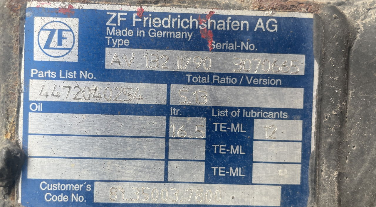 ZF Hinterachse Axis ZF AV132 II /90 5,13 4472040254 MAN Lions City - Zadnja os za Avtobus: slika 4 ZF Hinterachse Axis ZF AV132 II /90 5,13 4472040254 MAN Lions City - Zadnja os za Avtobus: slika 4