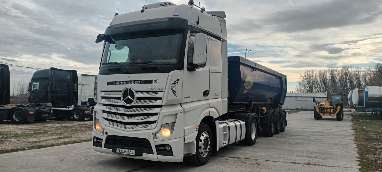 Tractor Head Mercedes-Benz Actros (2013) + Semi-trailer Tipper Meiller – Kipper (2005) - Vlačilec: slika 1 Tractor Head Mercedes-Benz Actros (2013) + Semi-trailer Tipper Meiller – Kipper (2005) - Vlačilec: slika 1