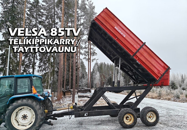 Velsa 85TV telikippikärry - täyttövaunu - VIDEO - Kmetijska kiper prikolica/ Demper: slika 1 Velsa 85TV telikippikärry - täyttövaunu - VIDEO - Kmetijska kiper prikolica/ Demper: slika 1