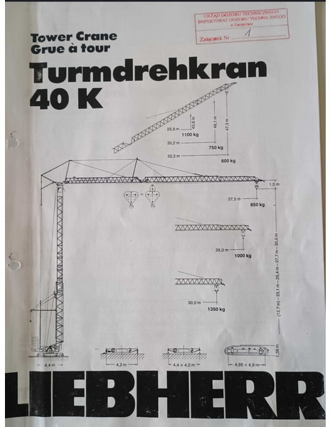 Liebherr 40K, 3x TS 30m HuH, perfect condition - Stolpni žerjav: slika 3 Liebherr 40K, 3x TS 30m HuH, perfect condition - Stolpni žerjav: slika 3