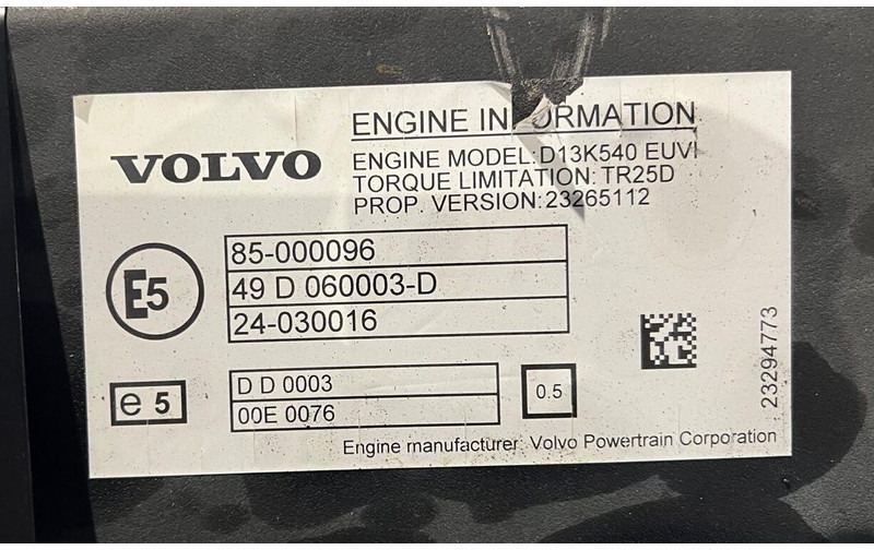 Motor Volvo D13K540 K5: slika 7 Motor Volvo D13K540 K5: slika 7