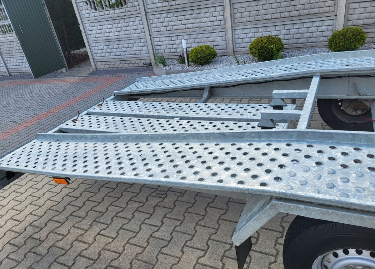 Prikolica avtotransporter GEWE DMC 270kg długa 5m nowa nie używana Dmc Stan Idealny nowy: slika 15