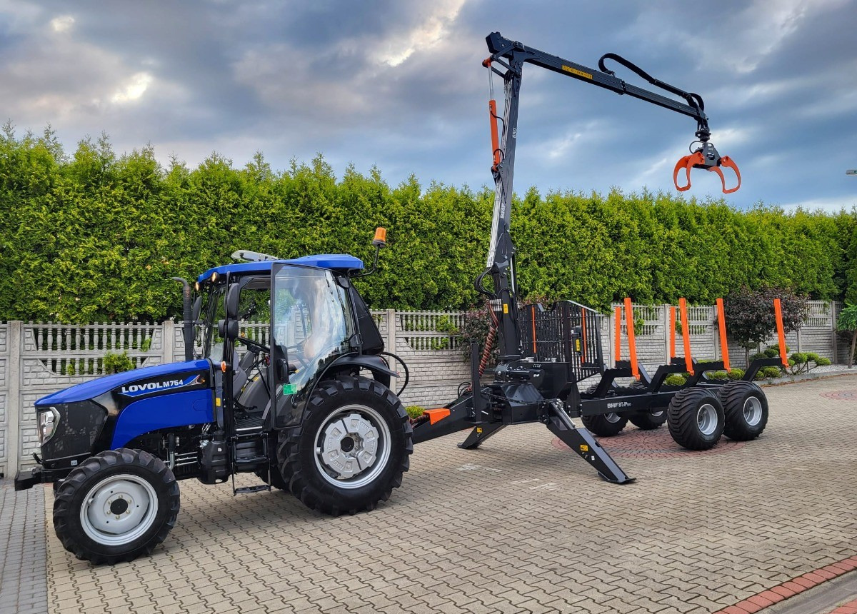 Nov Gozdarski kombajn LOVOL Zestaw Traktor LOVOL M755 Przyczepa do drewna BMF 8TPro Stan Nowy Fabryczny: slika 6