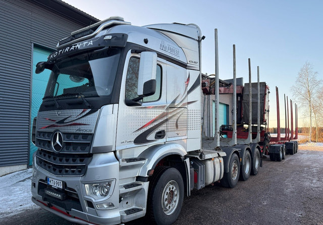 Mercedes-BenzArocs 8x4 - Tovornjak za prevoz lesa, Tovornjak z dvigalom: slika 1 Mercedes-BenzArocs 8x4 - Tovornjak za prevoz lesa, Tovornjak z dvigalom: slika 1