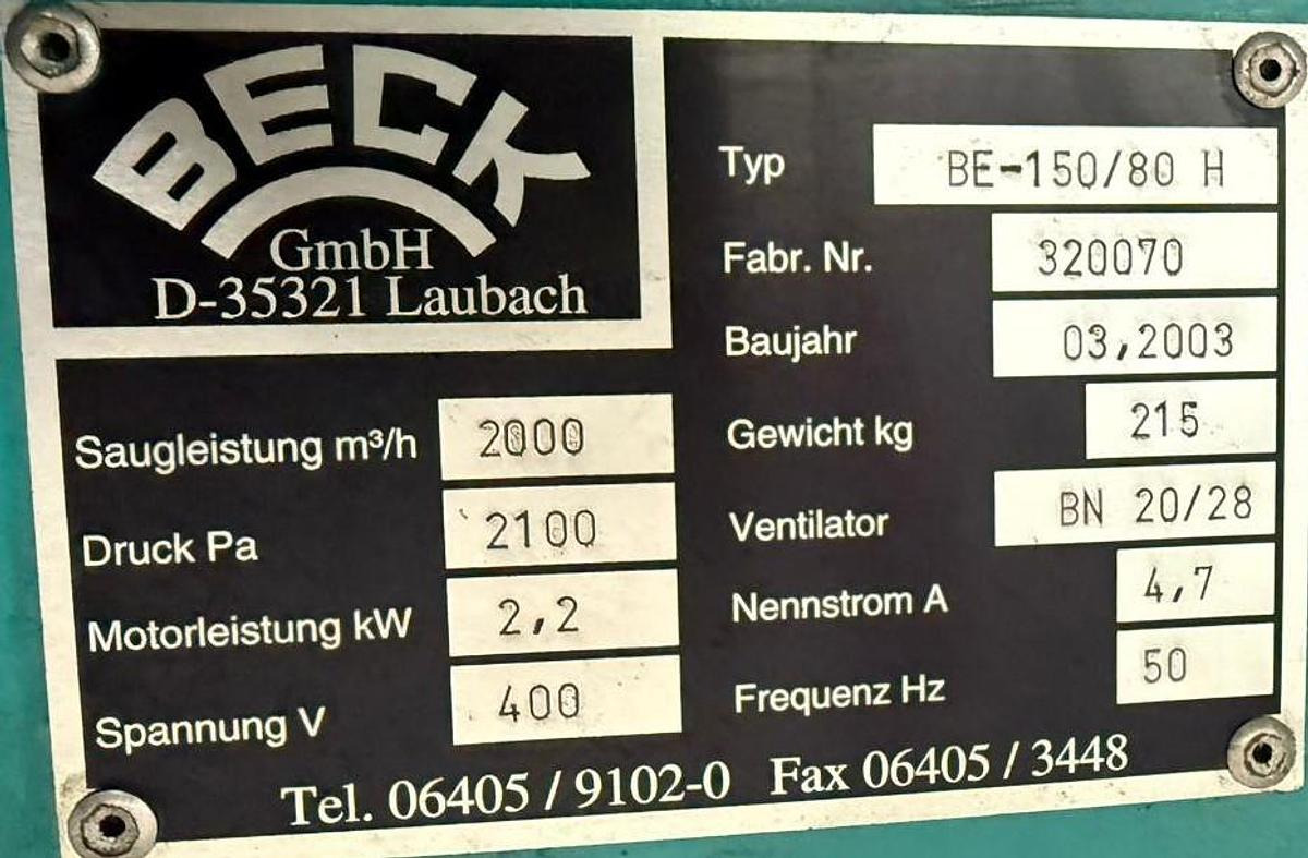 Absaugtisch BECK - HVAC oprema: slika 4 Absaugtisch BECK - HVAC oprema: slika 4